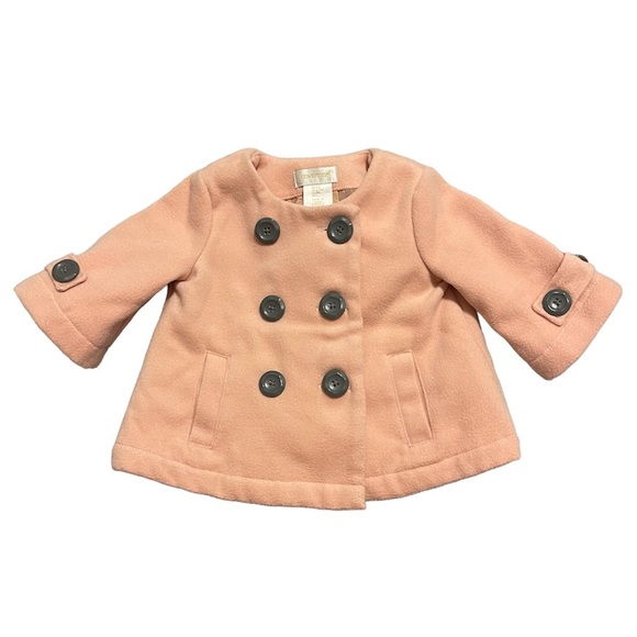 Powder Pink Savannah Coat Baby Girl Peacoat Size 12 Months Jacket - Picture 1 of 10